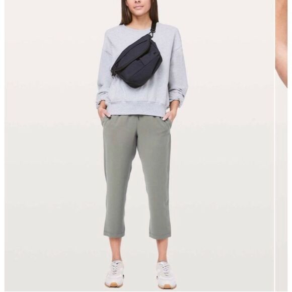 Lululemon On The Fly crop 23”, Gray Sage, Size 2 - Picture 1 of 9